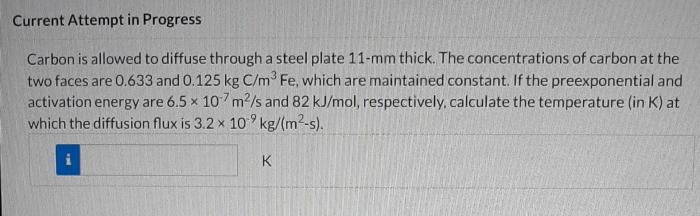 Carbon steel allowed diffuse plate through kg solved thick mm faces two concentrations which m2 transcribed problem text been show