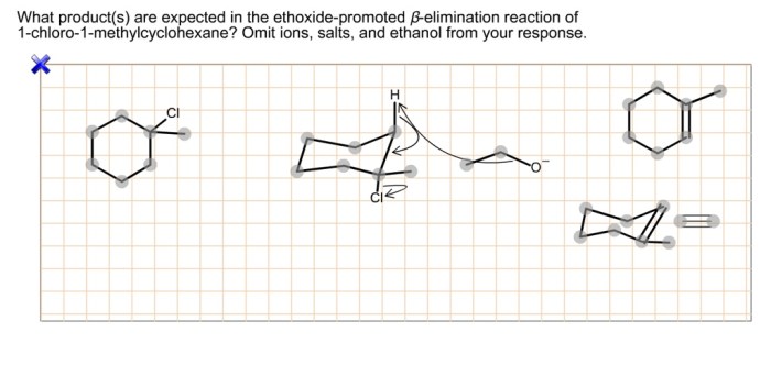 Ethoxide expected promoted elimination bromo dimethylbutane reaction solved ethanol salts response ions omit